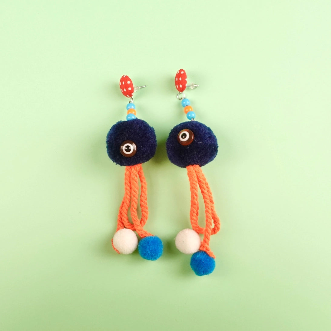 Artisan-Made - Rainbow Crochet and Beading Earrings