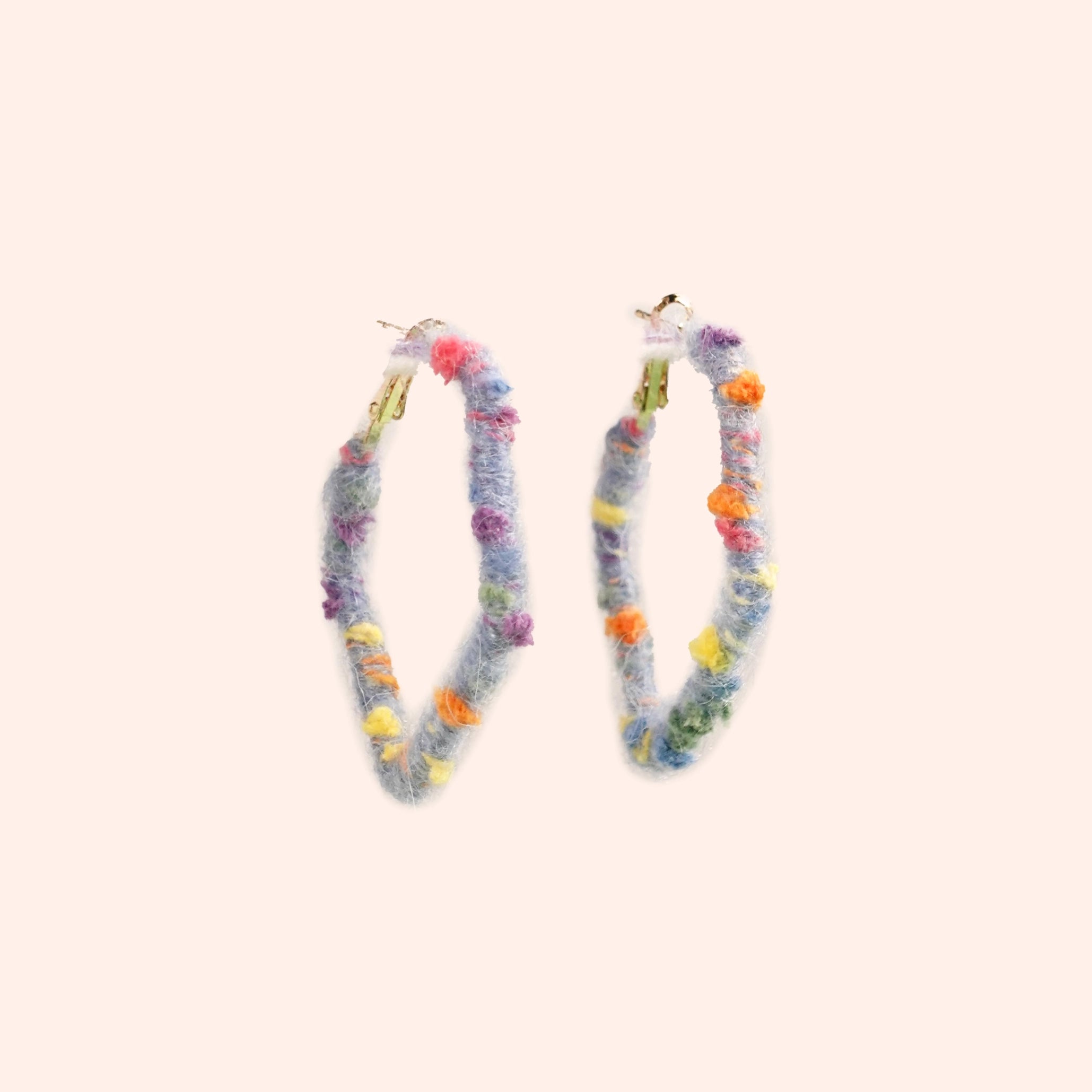 Artisan-Made - Blue Yarn Earrings