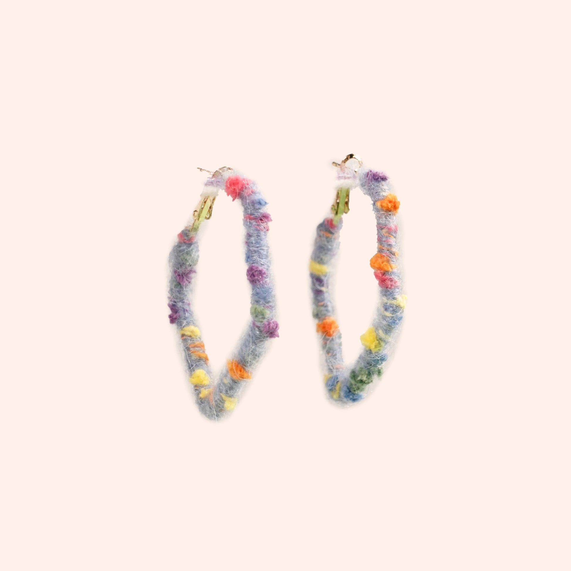 Artisan-Made - Blue Yarn Earrings
