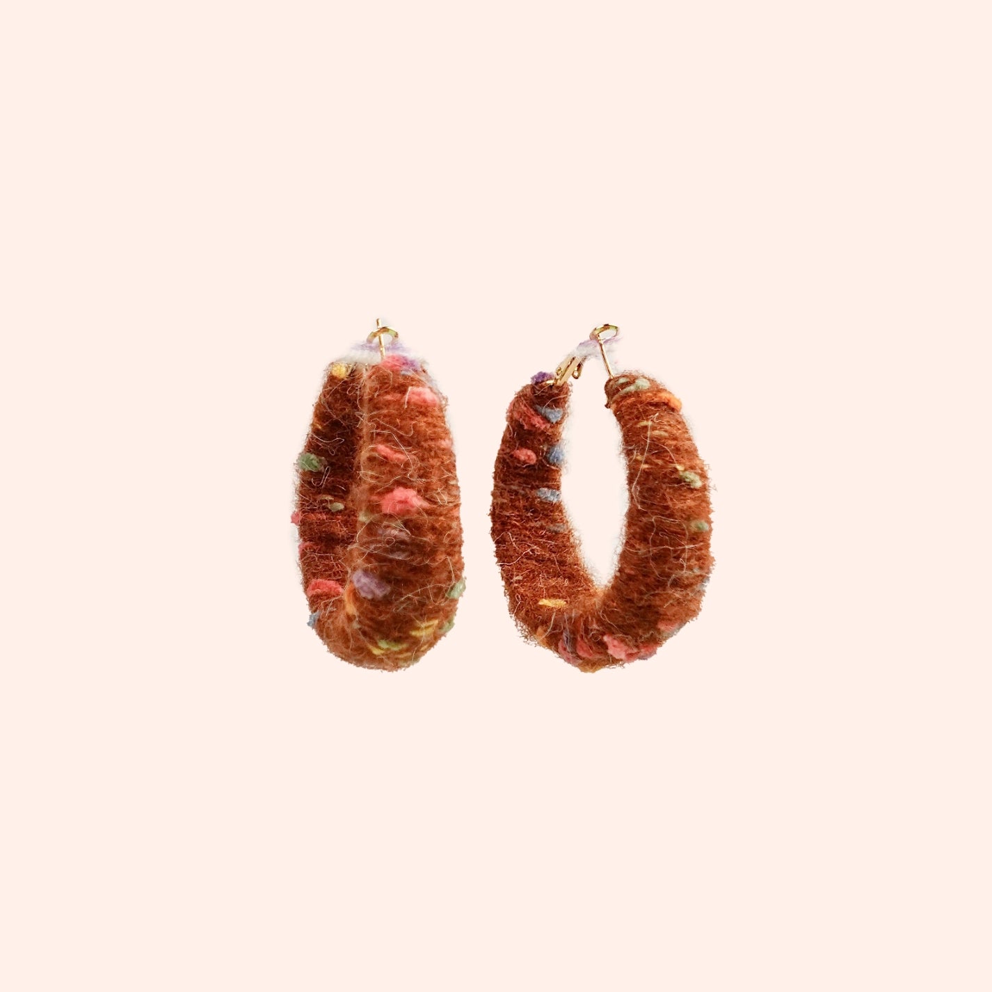 Artisan-Made - Pink Yarn Earrings