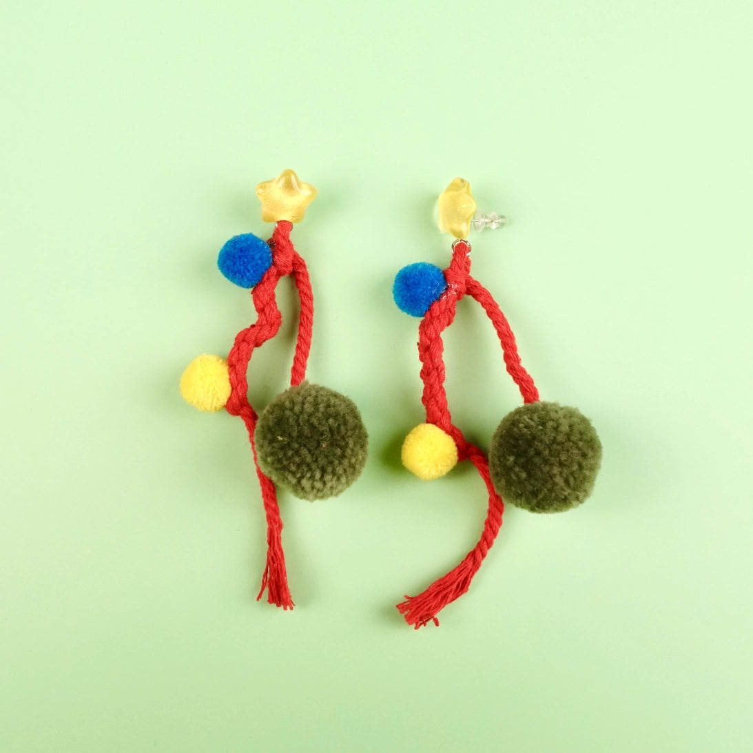 Artisan-Made - Rainbow Crochet and Beading Earrings