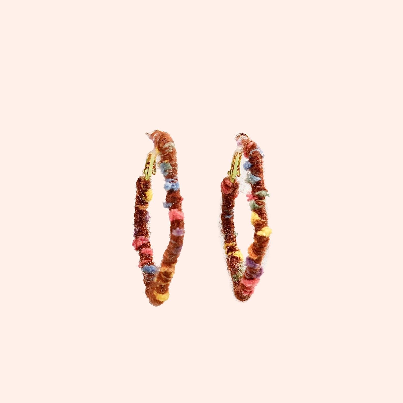 Artisan-Made - Brown Yarn Earrings