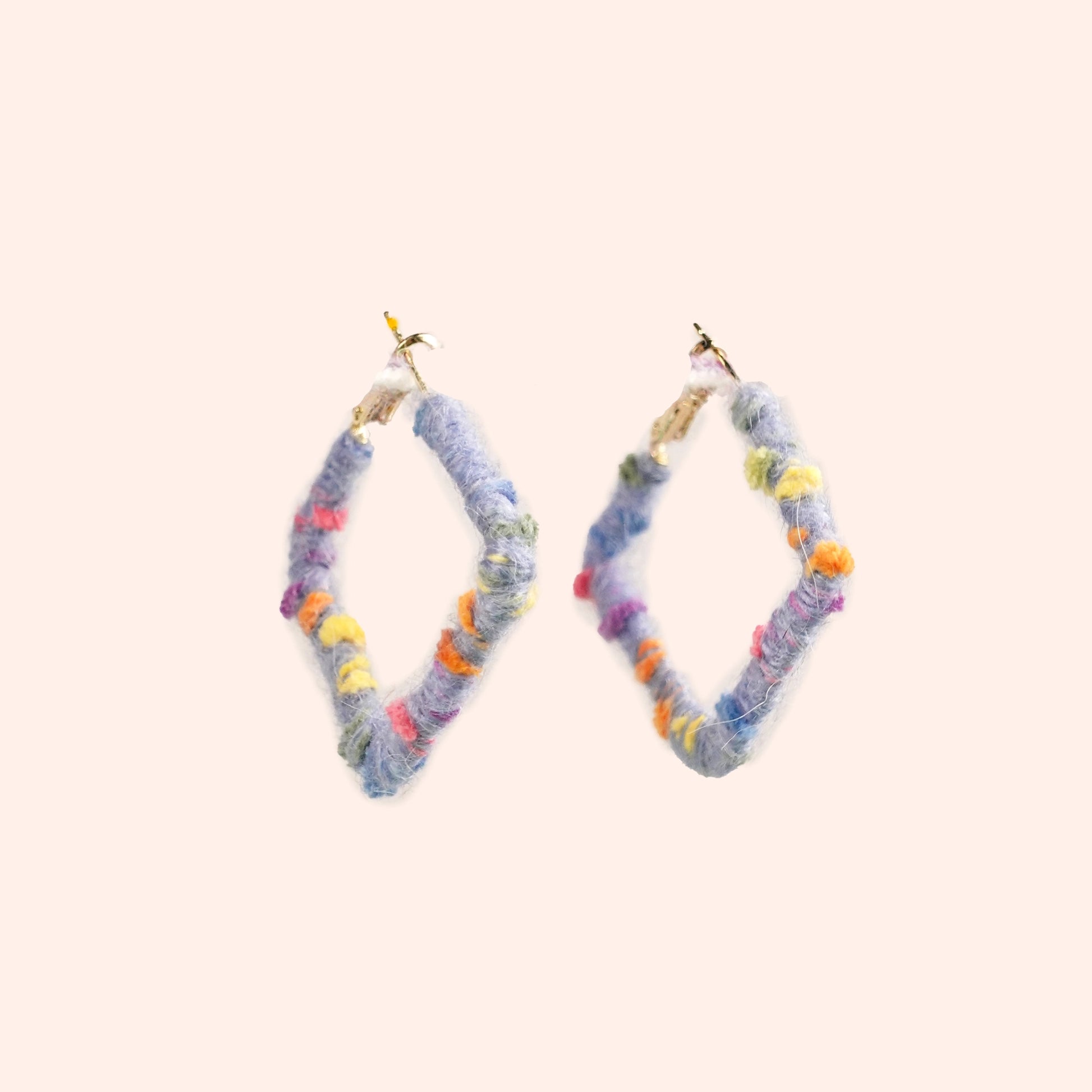Artisan-Made - Blue Yarn Earrings