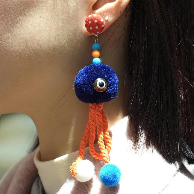 Artisan-Made - Rainbow Crochet and Beading Earrings
