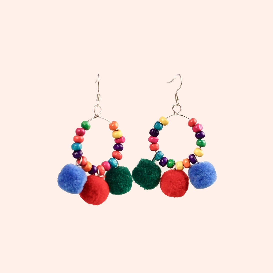 Artisan-Made - Rainbow Crochet and Beading Earrings