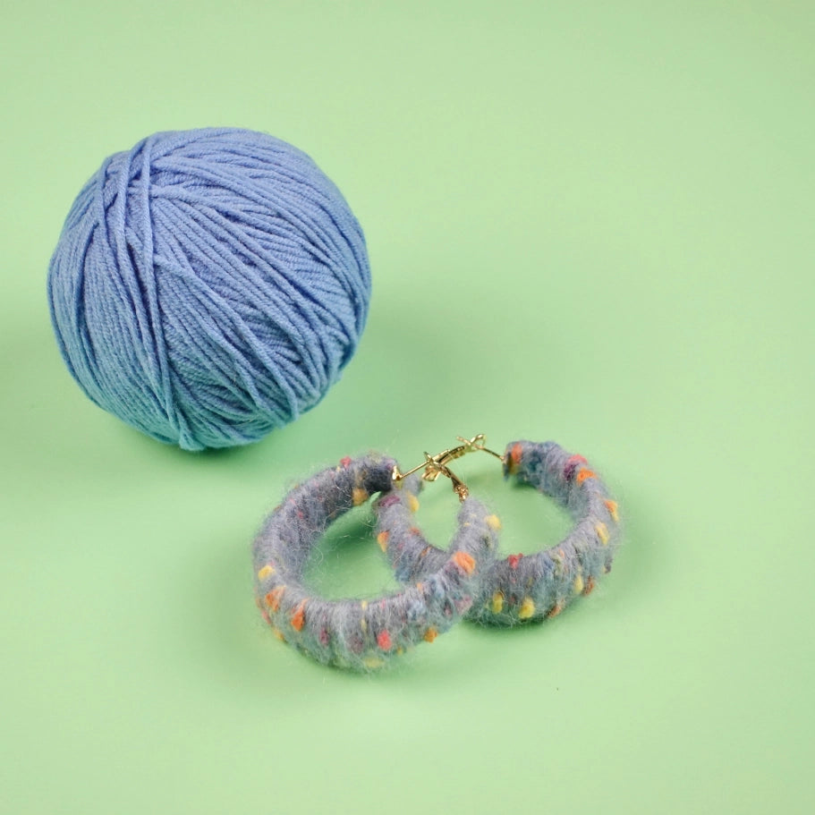 Artisan-Made - Pink Yarn Earrings