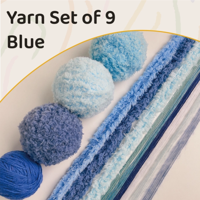 Bundle - Yarn Set Of 9 -Blue
