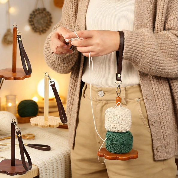 Yarn Holder - Wooden Wrist Yarn Winder
