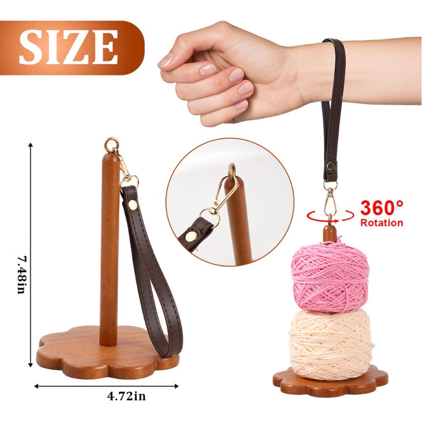 Yarn Holder - Wooden Wrist Yarn Winder