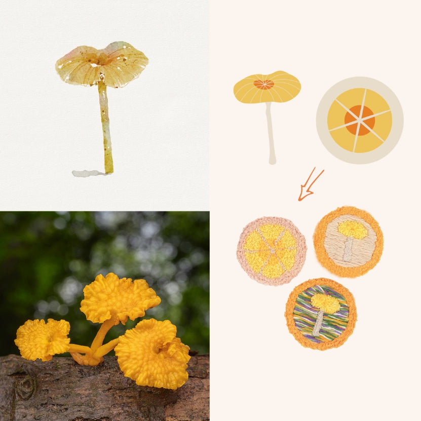 Artisan-Made - Yellow Mushroom Coaster