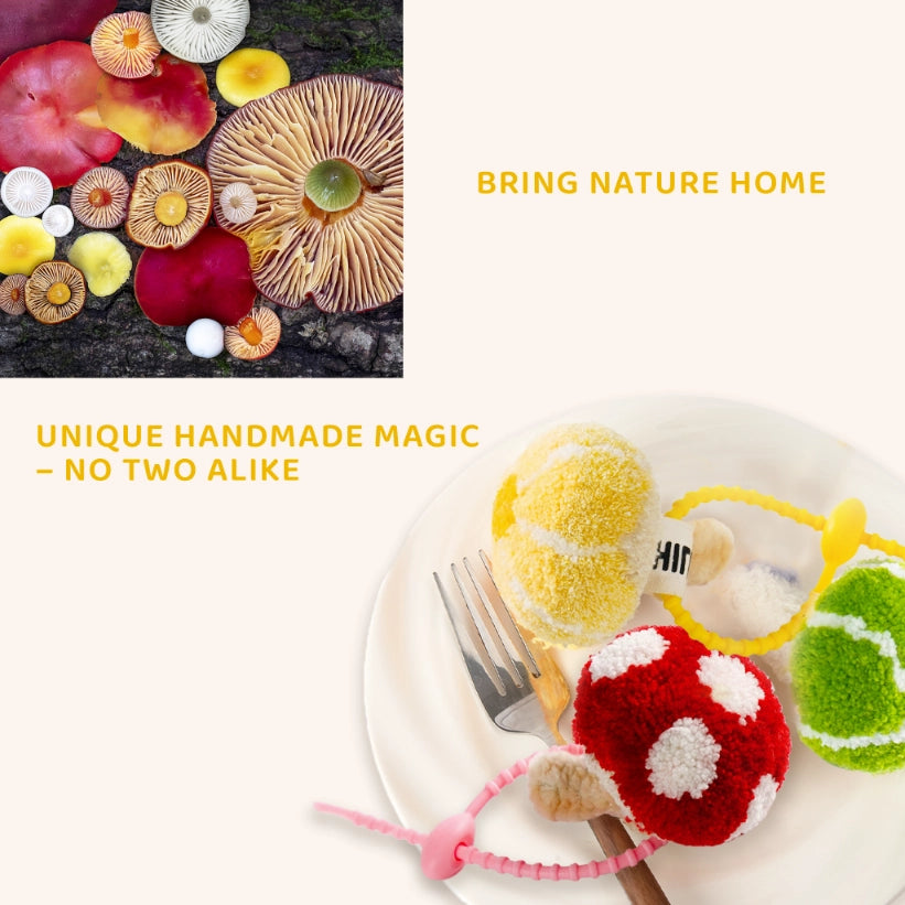 Artisan-Made - Yellow Mushroom Keychain