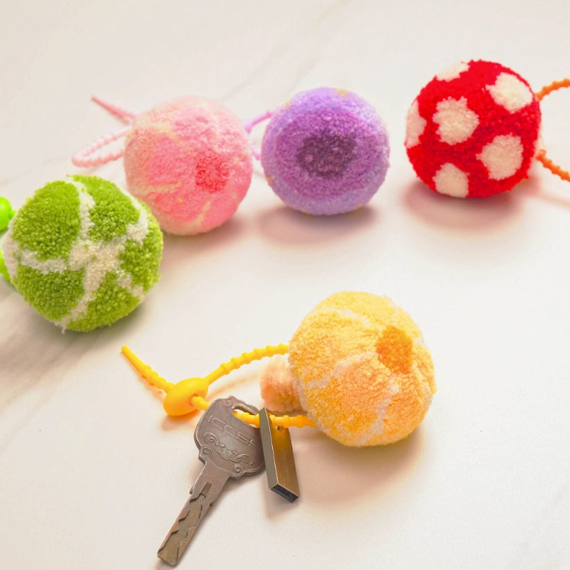 Artisan-Made - Yellow Mushroom Keychain