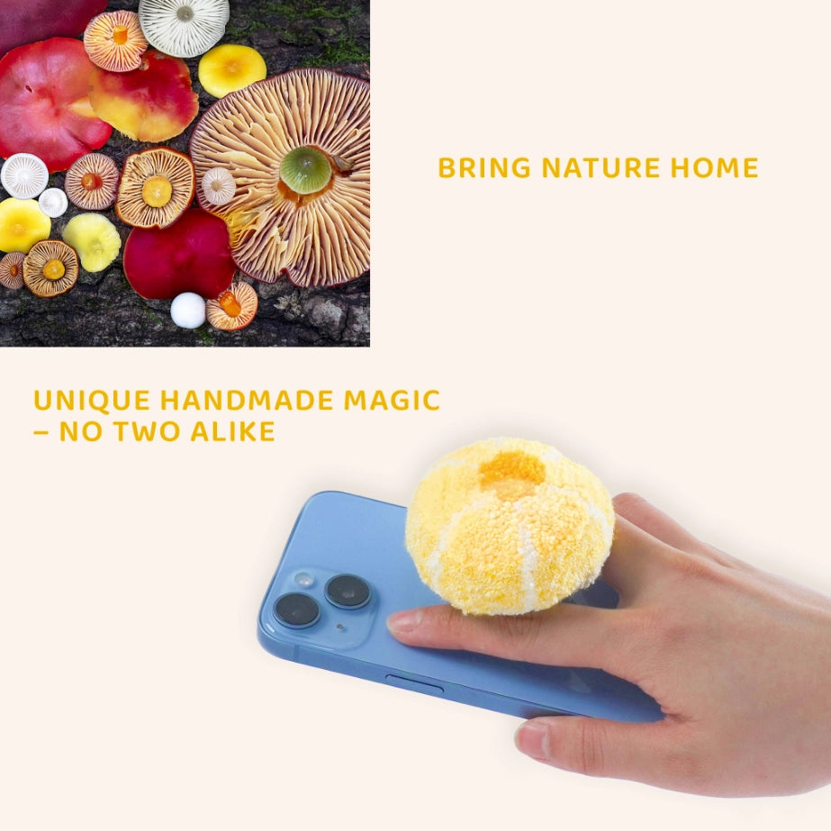 Artisan-Made - Yellow Mushroom Phone Stand