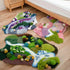 Aurora - Handmade Tufted 3D Purple Colorful Moss Rug-ChillFuzz