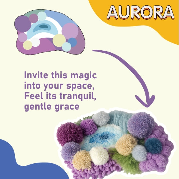 Latch Hook Kit - Aurora Coaster
