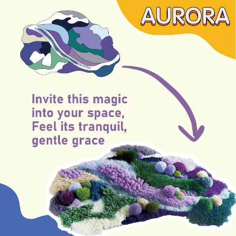 Latch Hook Kit - Aurora Rug