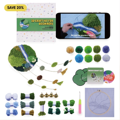 Latch Hook Kit - Wind Chime Wall Hanging