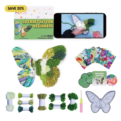 Latch Hook Kit - Colorful Butterflies