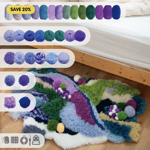 Latch Hook Kit - Aurora Rug