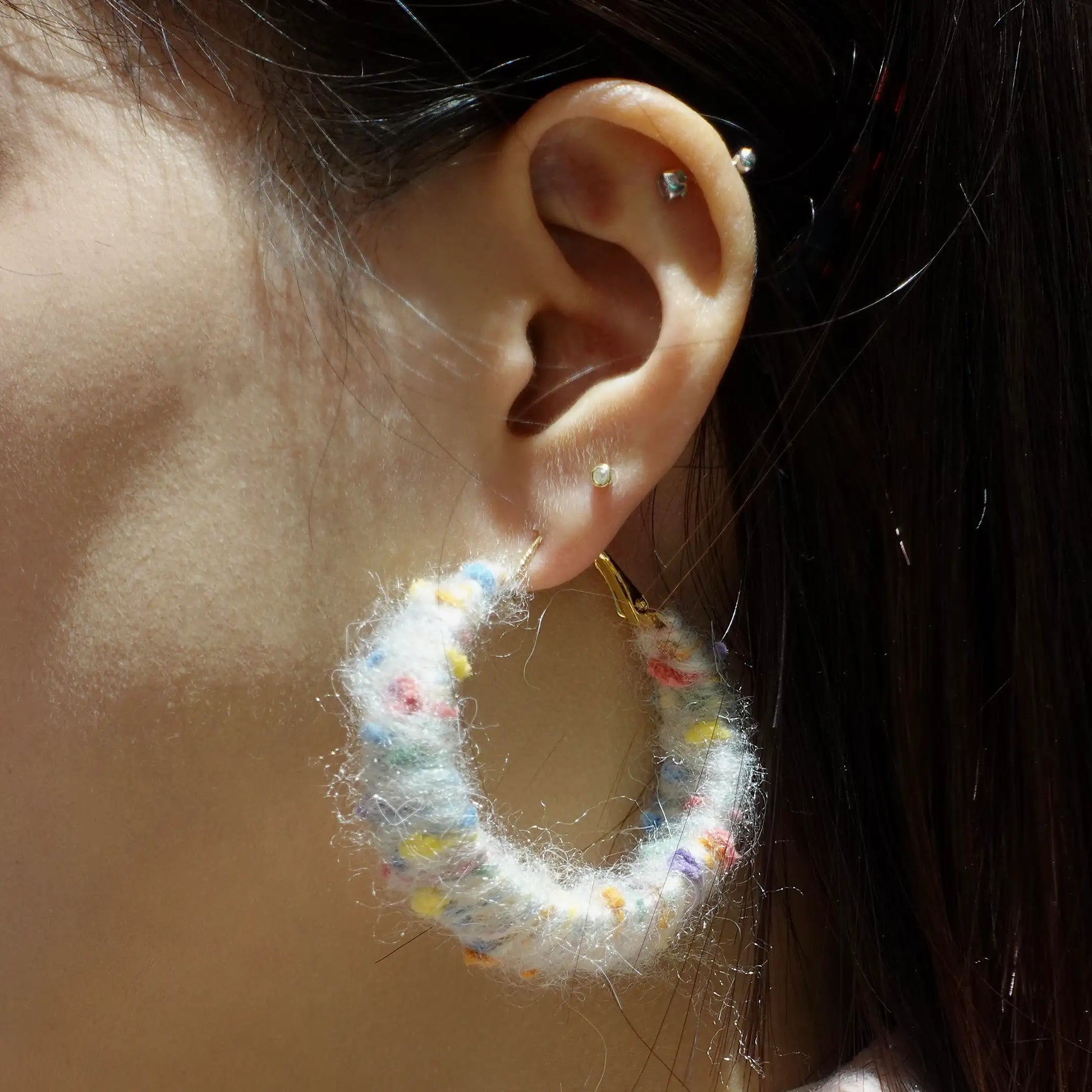 Artisan-Made - Pink Yarn Earrings