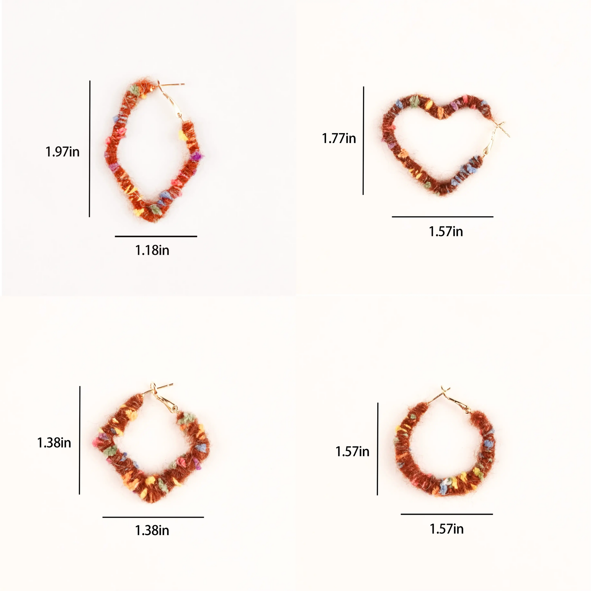 Artisan-Made - Brown Yarn Earrings