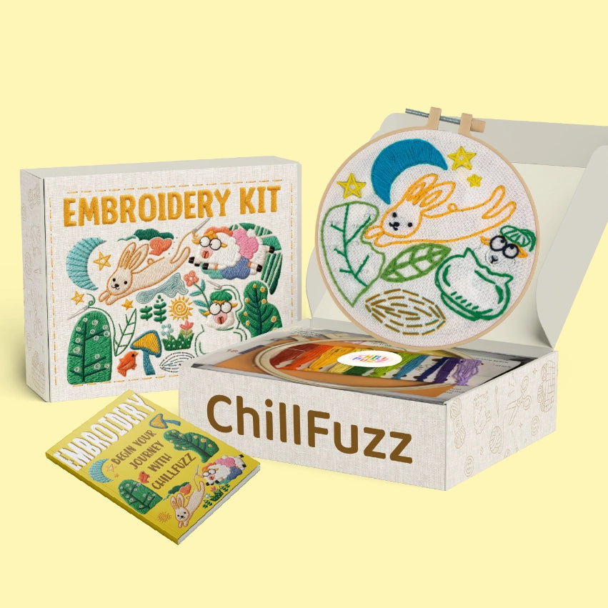 Bundle - Beginner Embroidery Kit - 26-Alphabet + Floral + Animal Complete Embroidery Set