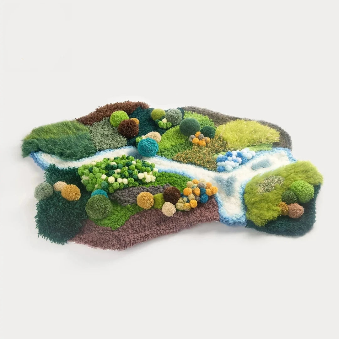 Latitude 37° N - Handmade Tufted 3D Moss Rug-ChillFuzz