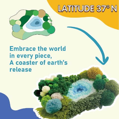 Latch Hook Kit - Latitude 37°N Coaster