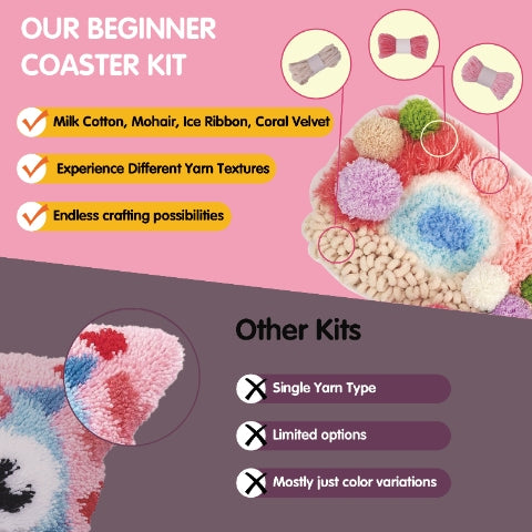 Latch Hook Kit - Origin Coaster